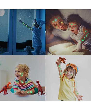 Sinmoe 400 Pcs Glow Temporary Tattoos for Kids | Waterproof Luminous Cartoon Tattoo Stickers | Unicorn Dinosaur Mermaid Animal Fake Tattoos | Party Supplies (30 Sheets) - Buy Online on GoSupps.com