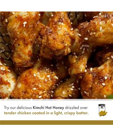 Kimchi Hot Honey Drizzle 200g - Locally Sourced Blossom Honey & Kimchi Brine for Zingy Dishes | The Scottish Bee Company - Buy Online on GoSupps.com