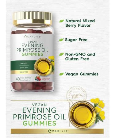 Carlyle Evening Primrose Oil Gummies 500mg | 60 Count | Non-GMO & Gluten Free - Buy Online on GoSupps.com