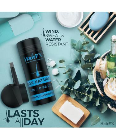 HairFX Hair Perfecting 2-in-1 Kit (DARK BROWN) - Instant Hair Thickening Fibers & Spray Pump for Women & Men - Buy Online on GoSupps.com