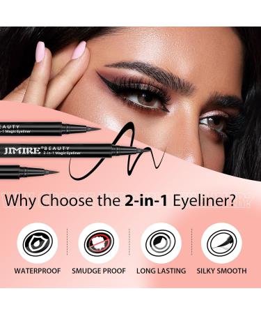 JIMIRE False Eyelashes Wispy Fluffy Cat Eye 6D Volume Russian Strip D Curl Faux Mink Lashes with 2 in 1 Magic Eyelash Glue and Tweezers Look Like Lash Extension 7 Pairs Pack - Buy Online on GoSupps.com