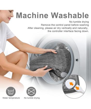 Large Electric Weighted Heating Pad with Fast-Heating Technology for Pain Relief - 6 Temp Settings, Auto Shut Off - Waist/Abdomen/Neck, 12x24 Light Grey - Buy Online on GoSupps.com