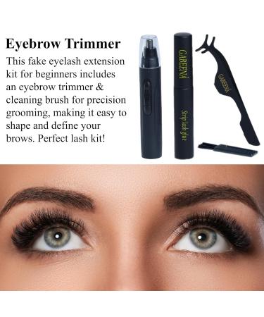 Shop Gabeena Fake Eyelash Extension Kit - Reusable Waterproof False Eyelashes with Glue Applicator & Brush - Perfect for Beginners - Buy Online on GoSupps.com