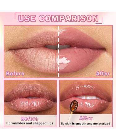 5PCS Bee Lip Balm Honey Pot Honey Watermelon Cherry Apple Strawberry Lip Balm Moisturizing Sleeping Lip Mask Reduces Lip Lines Prevention Dry and Cracked Honey Strawberry Cherry Apple Watermelon - Buy Online on GoSupps.com