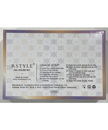 RSTYLE UV Nail Polish Set 4 Colours Pink Red Glitter Gel Nail Set Gel Nails Starter Set UV Gel for Gel Nails Soak-Off Gel Polish Set Home and Nail Salon Romantic Mother's Day Gift White glitter - Buy Online on GoSupps.com
