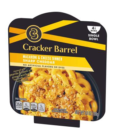 Cracker Barrel Sharp Cheddar Macaroni & Cheese Single Bowl Dinner 6-Pack, 3.8 oz Trays - Buy Online on GoSupps.com