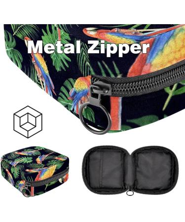 Eco-Friendly Women's Sink Storage Pocket - Menstrual Cup & Tampon Holder Kit for Teens - Tropical Parrots Design - Buy Online on GoSupps.com