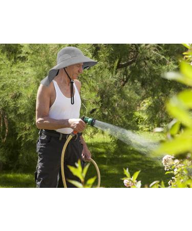 Outdoor Solar Hat for Men | Foldable Bucket Hat with UV Protection | Summer Cap with Neck Protection for Hiking Safari Beach - Gray - Buy Online on GoSupps.com