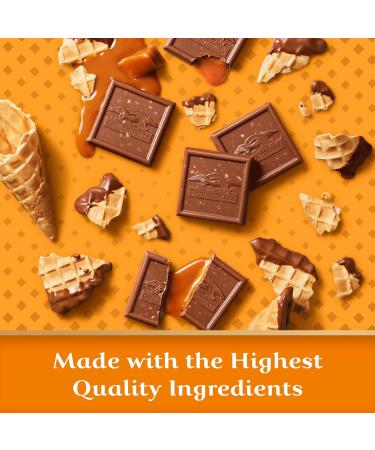 GHIRARDELLI Milk Chocolate Caramel Waffle Cone Squares 9.2 oz Bag (Pack of 2) Bundle With Snack Scout Lunch Bag - Buy Online on GoSupps.com