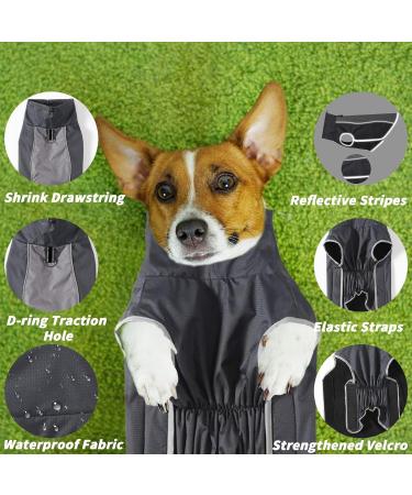 Plus Po Waterproof Dog Raincoat with Hood - Black XL for Small Dogs | Durable & Stylish - Buy Online on GoSupps.com