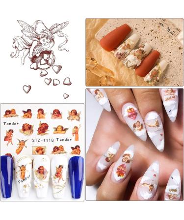 Kalolary Nail Art Stickers Decals 24 Sheets Dragon Snake New Year Red Black Design Water Slider Chinese Manicure Angle Chinese Character Nail Art Decor Halloween Nail Decoration - Buy Online on GoSupps.com