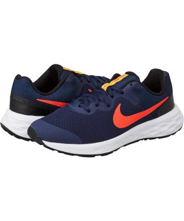 Buy Nike Unisex Kids' Revolution 6 Running Shoes - 40 EU - Midnight Navy Bright Crimson & Black - International Shipping Available - Buy Online on GoSupps.com