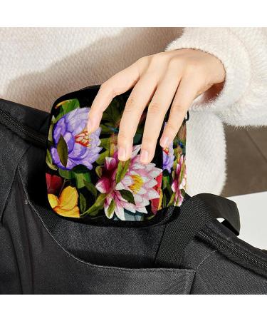 Period Bag Sanitary Napkin Storage - GIAPB Pad Holder & Makeup Pouch, Art Painting Flower Animal Design - Buy Online on GoSupps.com