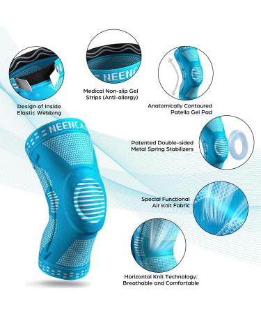 NEENCA XL Knee Brace with Patella Gel Pad - Joint Pain Relief & ACL Injury Recovery - Buy Online on GoSupps.com