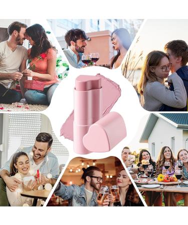  JINGLING JINGLING Cheek Stick Heart-Shaped Blush Makeup - 2-in-1 Lip Blush Cream | For Natural-Looking Lip Eye Cheek and Face Makeup for Women - Buy Online on GoSupps.com