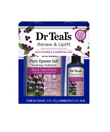 Dr. Teal's Elderberry Epsom Salt & Foaming Bath Gift Set - Buy Online on GoSupps.com