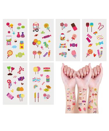 Candyland Temporary Tattoos - 24 Sheets | Birthday Decorations & Party Favors - Buy Online on GoSupps.com