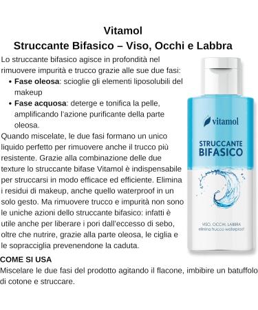 RUGIADA SRL Vitamol Facial and eye makeup remover 125 ml - Buy Online on GoSupps.com