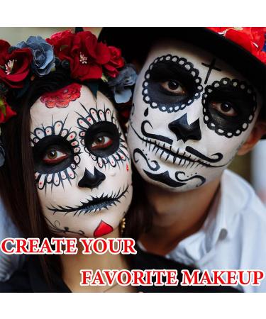 Shop Black White Red Face Body Paint - Professional SFX Clown Makeup Kit for Halloween & Cosplay | International Shipping - Buy Online on GoSupps.com