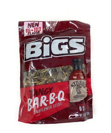 BiGS Sunflower Seeds 5.35oz - 1 bag (Stubbs Tangy Bar-B-Que) Stubbs Tangy Bar-B-Que 5.35 Ounce (Pack of 1)