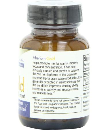Buy Harmonic Innerprizes Etherium Gold - Focused Brain 60 Veggie Capsules | Boost Cognitive Health - Buy Online on GoSupps.com