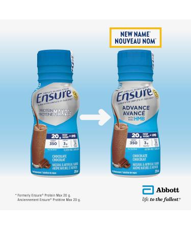 Ensure Advance Meal Replacement Shakes Protein Shakes With 20 g Of Protein To Help Build Muscle Chocolate 4 x 235-mL Bottles - Buy Online on GoSupps.com