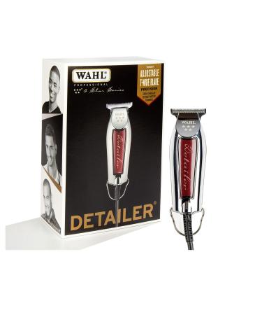 Wahl Professional 5-Star Detailer with Adjustable T Blade for Extremely Close Trimming and Clean and Crisp Lines for Professional Barbers and Stylists - Model 808 Silver 1 Count (Pack of 1)