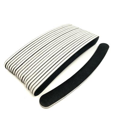 18 PCS Professional Nail File 240 Grit Double Sided Emery Board Curved Boomerang Banana Nail File Set Ideal for Acrylic & Natural Nail Art 240 Grit Curved 18
