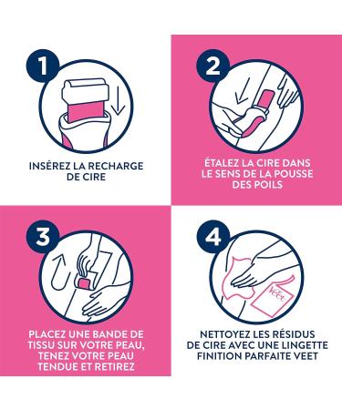 Veet Hair Removal Refill Pack for EasyWax - Smooth Skin Solution for Arms & Legs (Normal Skin) - International Shipping Available - Buy Online on GoSupps.com