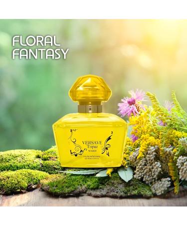 Versave Topaz Eau de Parfum Spray for Women Wonderful Gift Gourmand Fragrance Daytime and Casual Use for all Skin Types a Classic Bottle 3.4 Fluid Ounce Versave Topaz 3.4 Fl Oz (Pack of 1) - Buy Online on GoSupps.com