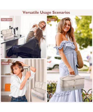 Hair Dryer Bag Dual Layer Hair Dryer Case Waterproof Zippered Blow Dryer Bag with Top Handle Portable 15.4x5.5x5.5in Hair Dryer Travel Bag Hair Tools Organiser - Buy Online on GoSupps.com