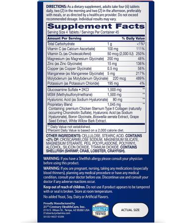 21st Century Arthri-Flex Advantage + Vitamin D3 - 180 Coated Tablets for Joint Health - Buy Online on GoSupps.com