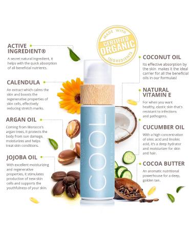 COCOSOLIS COOL After Sun Oil | Organic Hydration for Skin Recovery | Moisturising & Nourishing Formula with 9 Raw Oils - Buy Online on GoSupps.com