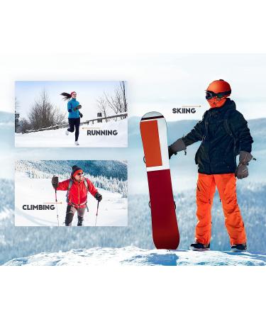 VELAZZIO Eco-Friendly Ski Gloves | DuPont Sorona, Waterproof, Breathable, Touchscreen | Gray/Red - Medium - Buy Online on GoSupps.com