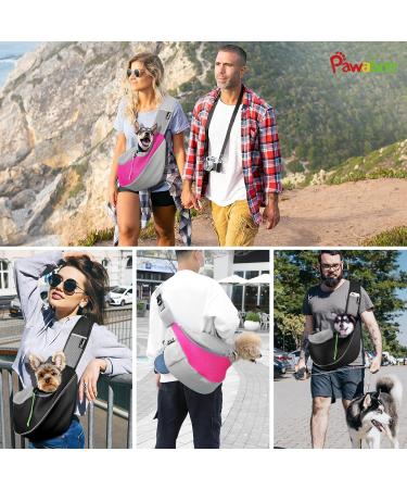 Pawaboo Adjustable Dog Carrier Bag - Pet Shoulder Transport Bag for Outdoor Travel - Black - Size M - Buy Online on GoSupps.com