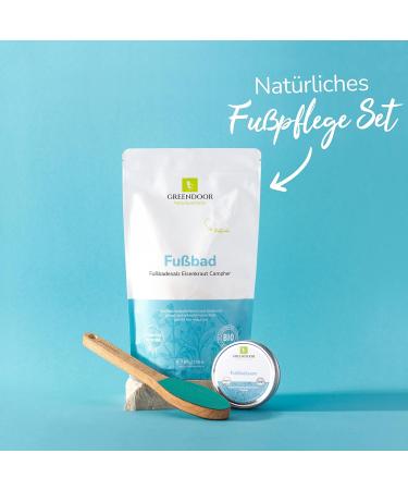 Greenendoor Foot Care Set: Organic Jojoba Oil Foot Bath Pedicure File Cocoa Butter Cream & Natural Balm for Revitalizing Feet - Buy Online on GoSupps.com
