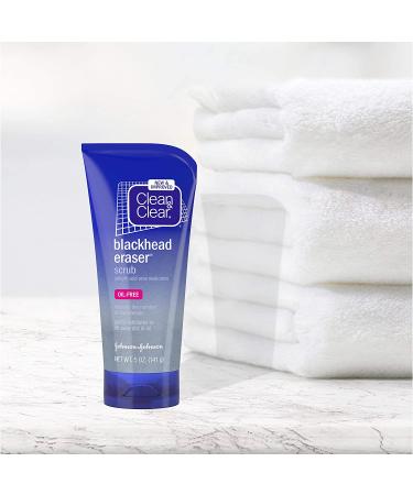 Clean & Clear Blackhead Eraser Oil-Free Facial Scrub 2% Salicylic Acid - Coconut Exfoliating Face Scrub for Acne-Prone Skin (5 Oz, Pack of 2) - Buy Online on GoSupps.com