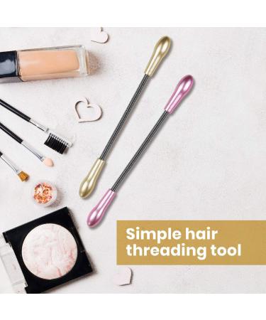 Lindo Twist-N-Roll Tweezer - Spring Facial Hair Removal Tool | Natural Threading, Stainless Steel | Remove Unwanted Hair on Upper Lip, Chin, Cheek, and Neck - Gold - Buy Online on GoSupps.com
