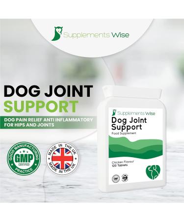 Senior Dog Joint Supplements - Glucosamine & Chondroitin - Pain Relief & Mobility Support - 120 Chicken Flavour Tablets - Buy Online on GoSupps.com