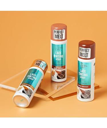 KISS Colors & Care Quick Drying Lace Tinting Spray Medium Dark Brown 3 oz. - Blends Lace Seamlessly Washes Out Easily Smudge-Free Formula Sweat Resistant Natural Look Buildable Coverage - Buy Online on GoSupps.com