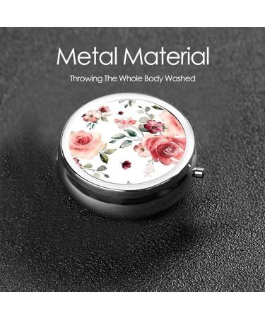Blossoming Rose Flowers Round Pill Box | Lightweight & Moisture-Proof | Portable Emergency Medication & Fish Oil Holder - Buy Online on GoSupps.com