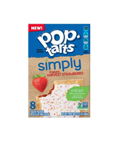 Simply Pop-Tarts  Toaster Pastries  Frosted Harvest Strawberry  Non-GMO Project Verified  13.5oz Box (8 Count) 13.5 Ounce (Pack of 1) - Buy Online on GoSupps.com
