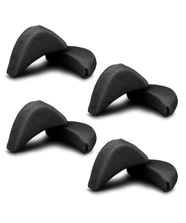 Molain 4 Pairs Toe Filler Inserts Shoe Filler Unisex Breathable Soft Big Toe Plug Forefoot Pad Shoe Filler for High Heel Foot Pain Relief (Black)
