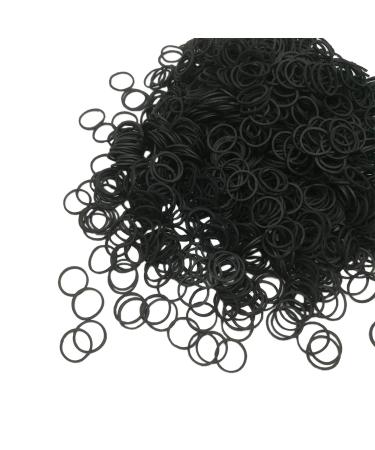 Mini Rubber Bands  Soft Elastic Bands  Premium Small Tiny Black Rubber Bands for Kids Hair  Braids Hair  Wedding Hairstyle (1000 Pieces  Black)