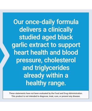 Life Extension Aged Black Garlic Heart Health Support Supplement Blood Pressure Health Support Cholesterol Health Support Once-Daily Gluten Free Vegetarian Non-GMO 30 Capsules - Buy Online on GoSupps.com