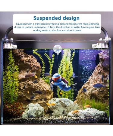 Meiso 2-Piece Floating Aquarium Decoration - Colorful Diver Ornaments for Fish Tanks | Unique Accessories in Orange & Blue - Buy Online on GoSupps.com