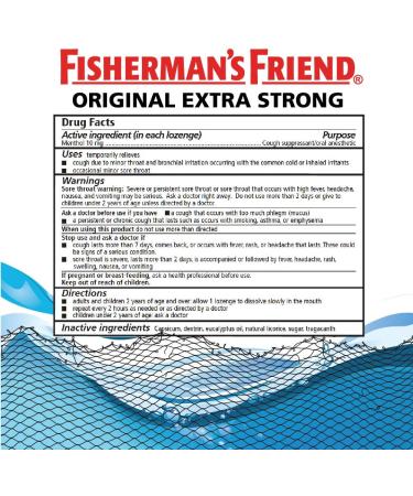 Fisherman's Friend Original Extra Strong Menthol Lozenges - 40 Count (Pack of 12) - Buy Online on GoSupps.com