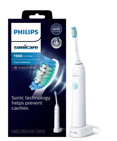 Philips Sonicare DailyClean 1100 Rechargeable Electric Power Toothbrush, White, HX3411/04 - Buy Online on GoSupps.com