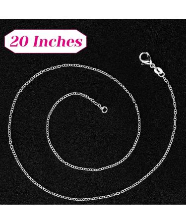 36 Pack Silver Plated Necklace Chains for Jewelry Making - 1.2mm, 20 Inches - Buy Online on GoSupps.com