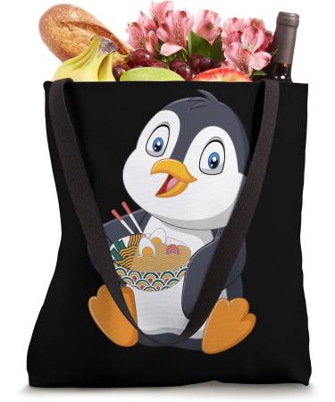 Penguin eating a Japanese Ramen noodle soup Tote Bag - Buy Online on GoSupps.com